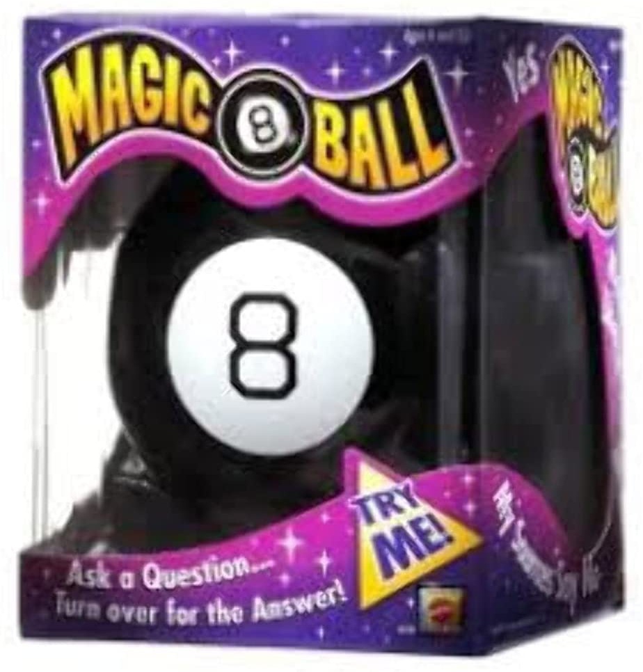 Mattel Magic 8 Ball, schwarz, 9 cm, englische Version