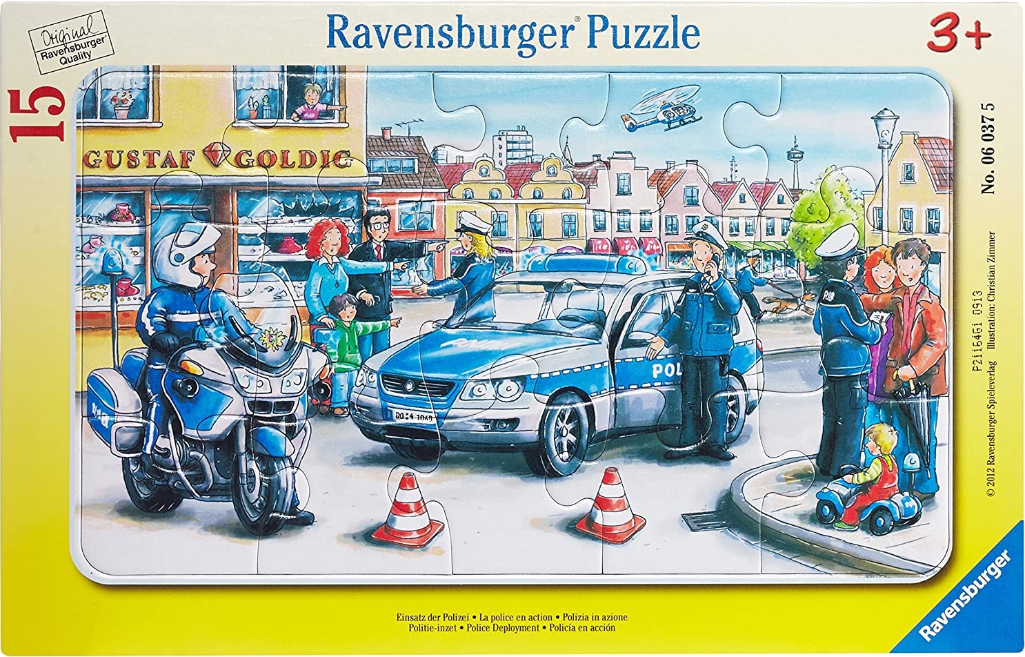 Ravensburger Kinderpuzzle 06037 - Einsatz der Polizei - Rahmenpuzzle
