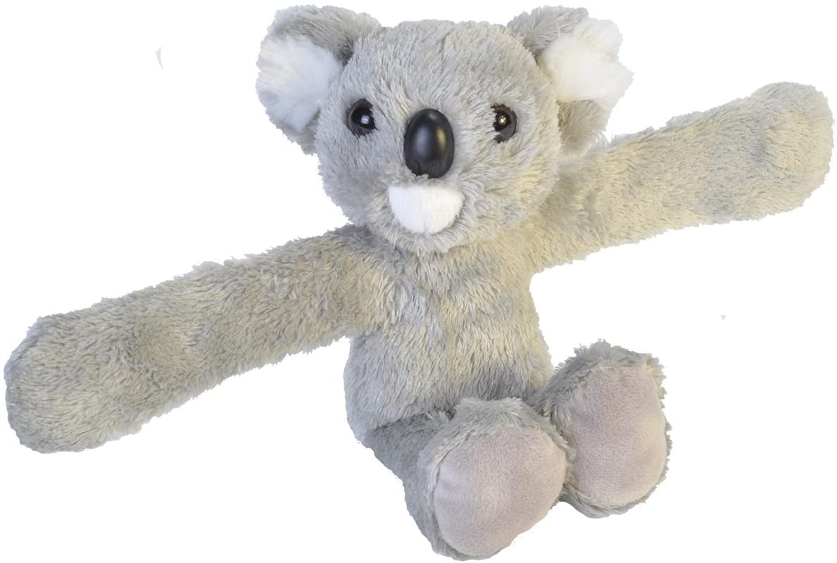 Wild Republic 19434 21093 Huggers Schnapparmband Kuscheltier, Plüschtier, Koala, Grau, 20 cm