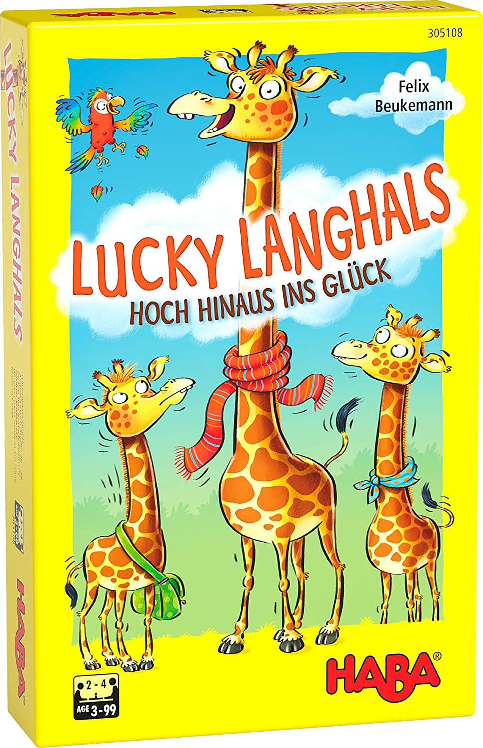 HABA 305108 - Lucky Langhals, Legespiel mit einfachen Regeln für schnellen Spielspaß, Spiel ab 3 Jahren - Preisvergleich
