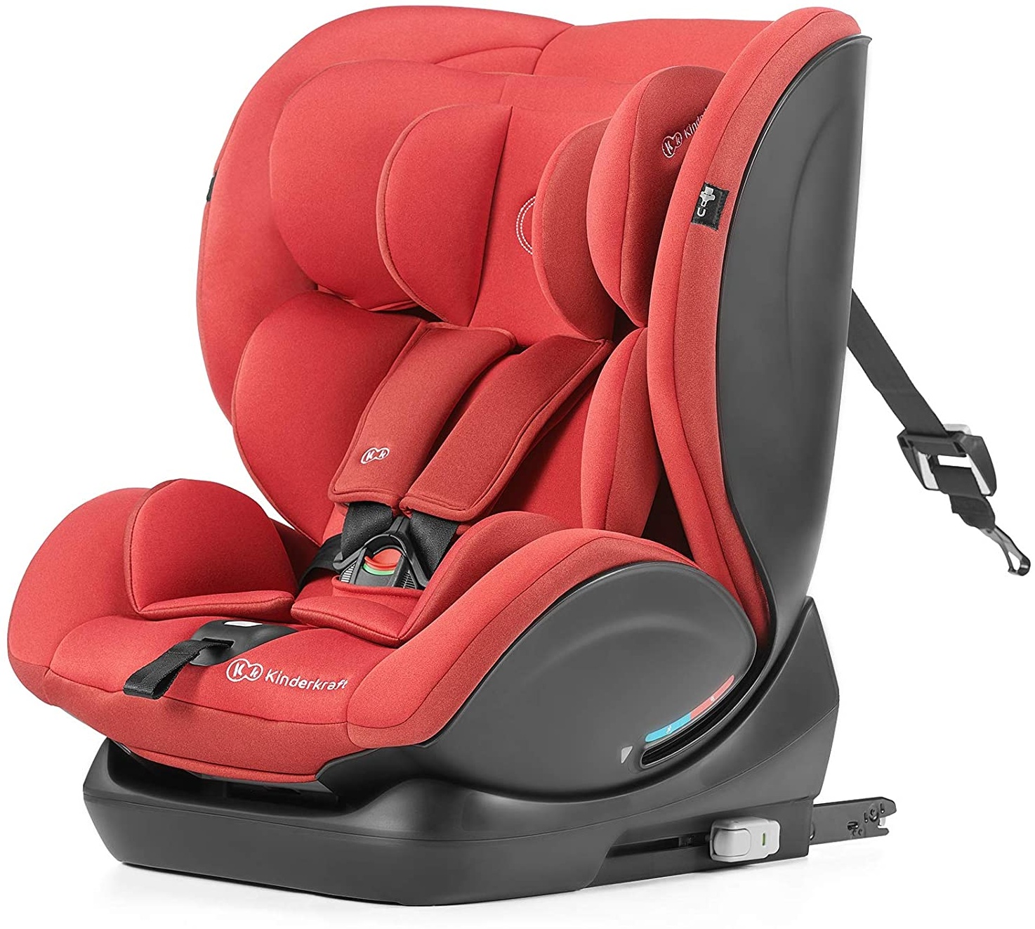 Kinderkraft Kinderautositz MYWAY, Autokindersitz, Autositz, Kindersitz mit Isofix, Top Tether Reclining, Einstellung der Kopfstütze, Gruppe 0+/1/2/3 0-36 kg, RWF 0-18 kg, INTERTEK ECE R44/04, Rot