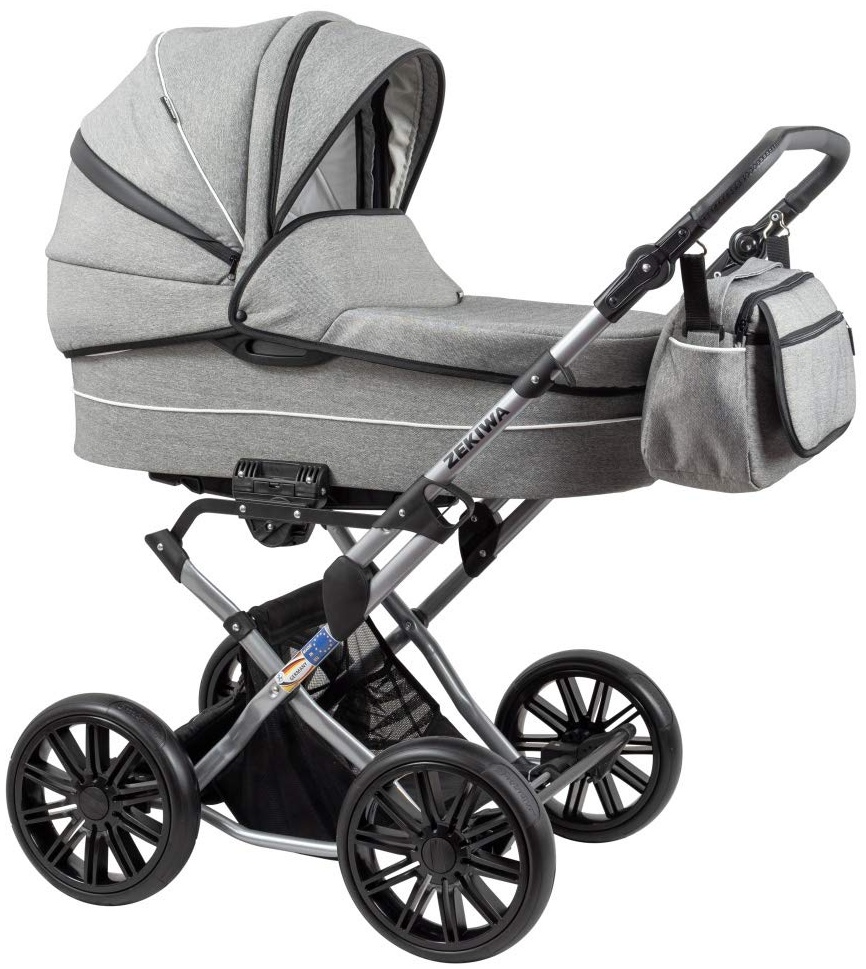 Zekiwa Kombikinderwagen Touring MAX inkl. Wickeltasche, Grey