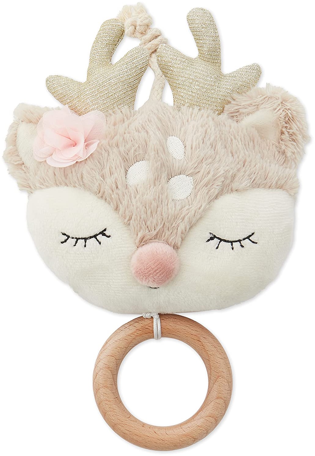 Bieco Musikspieluhr Reh | ca. 30 cm | Baby Spieluhr | Einschlafhilfe Babys | Baby Musik | Spieluhr Baby | Baby Schlaf | Kuscheltiere für Babys | Einschlafhilfe Kinder | Baby Spielzeug ab 0 Monate