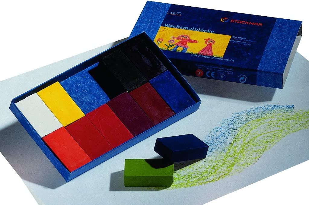 Wachsmalblöcke - 12 Farben