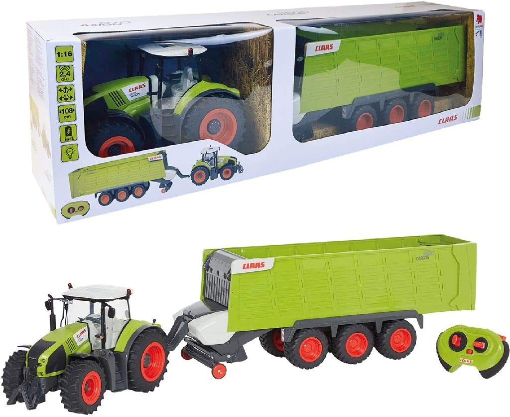 Happy People 34425 , Claas Traktor Axion 870 RC + Anhänger Cargos 9600