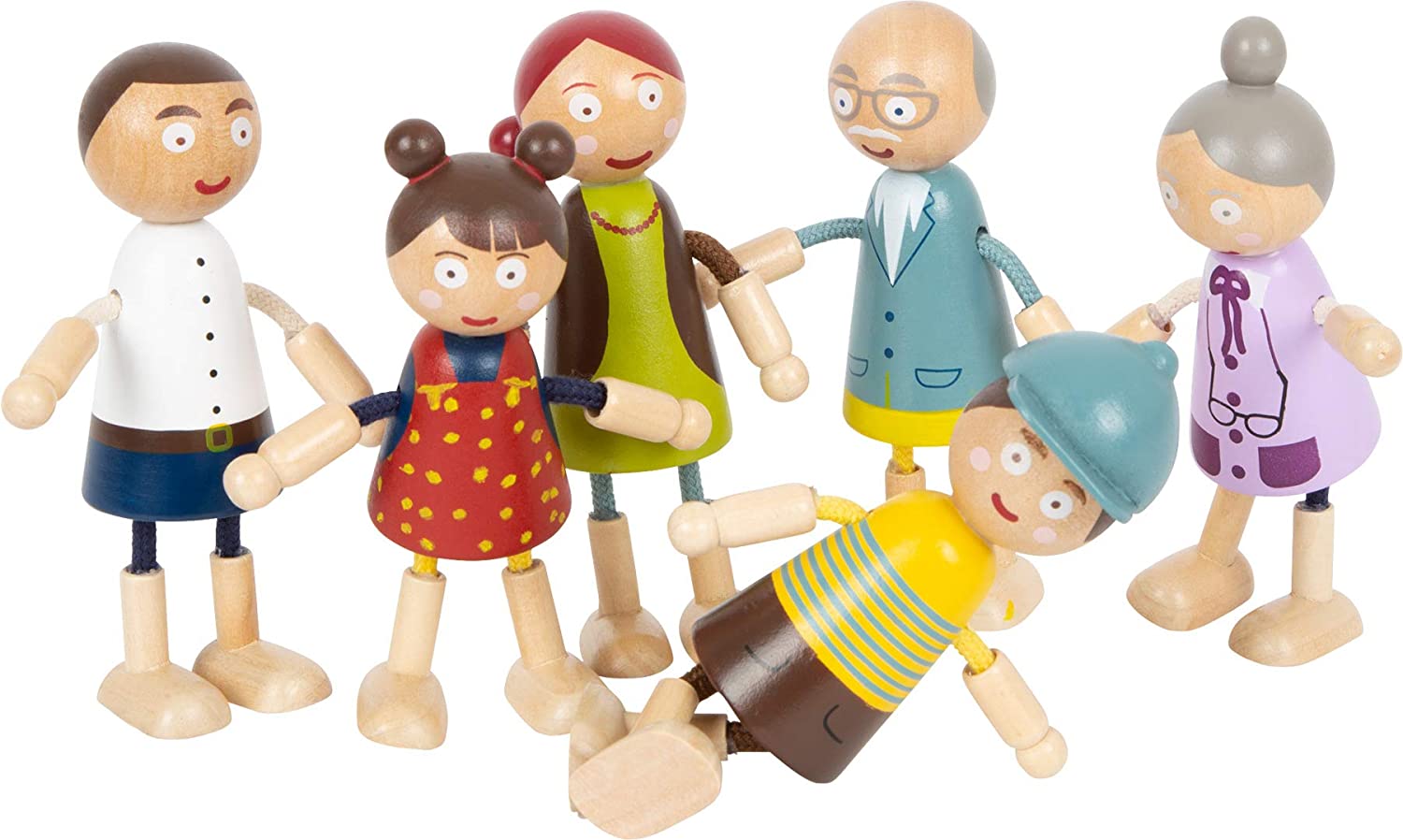 Small Foot puppenfamilie Junior Holz 6-teilig