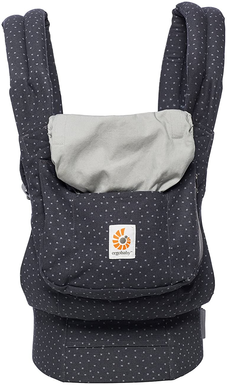 ERGObaby Babytrage Original Starry Sky, 3-Positionen Ergonomische Babytragetasche Kindertrage, Baby Tragesystem von 5.5 bis 20kg