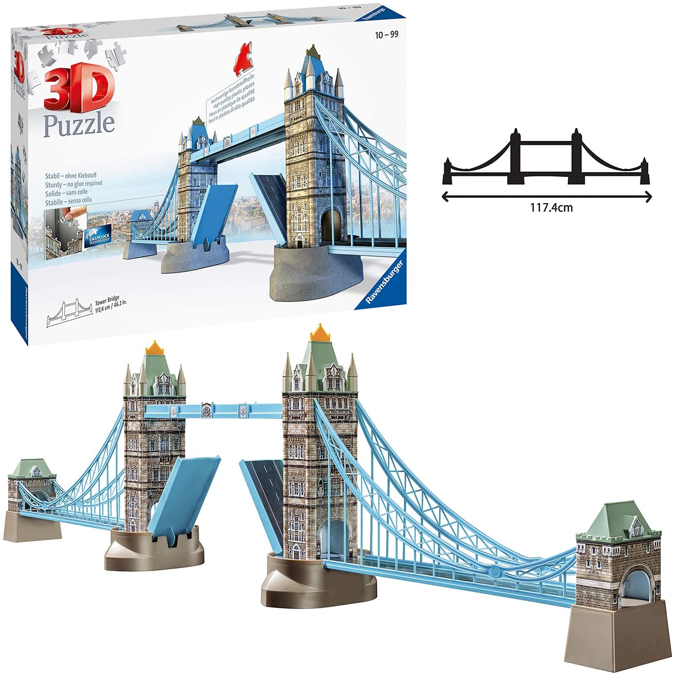 Ravensburger 12559 Tower Bridge London 3D-PuzzleBauwerke, 216 Teile