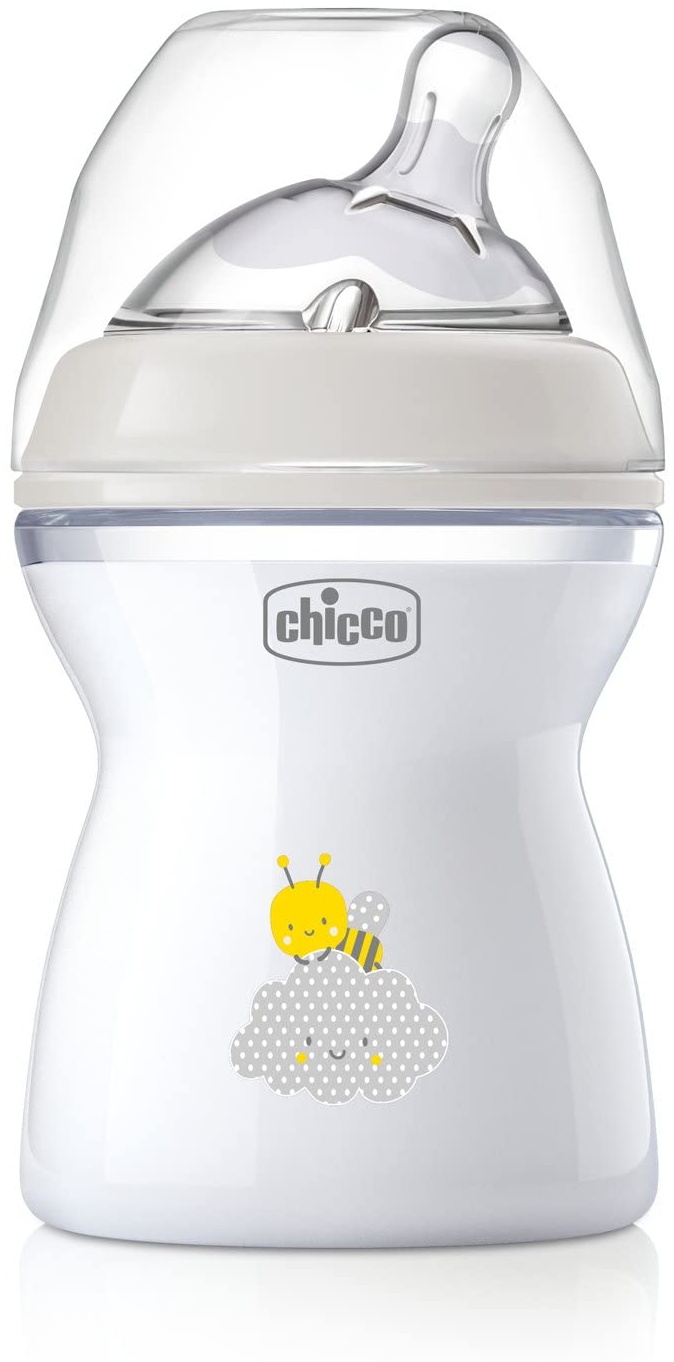 Chicco Natural Feeling Anti-Kolik Babyflasche für 2+ Monate, 250 ml, mit Weichem Silikonsauger und Doppelventil, Natürliches und Instinktives Gefühl beim Saugen, Kunststoffflasche - Preisvergleich