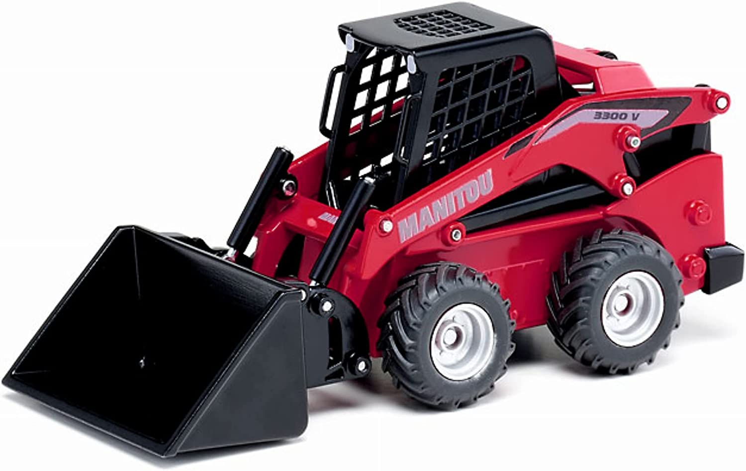 SIKU 3049, Manitou 3300V Kompaktlader, 1:32, Metall/Kunststoff, Rot, Viele Funktionen, Kombinierbar mit SIKU Modellen im gleichen Maßstab