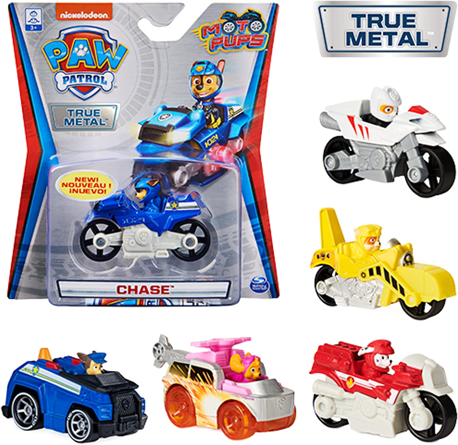 Spin Master 'Paw Patrol True Metal Vehicles', ca. 15,2 x 4,3 x 16,5 cm, sortiert - 1 Stück, Auswahl erfolgt zufällig