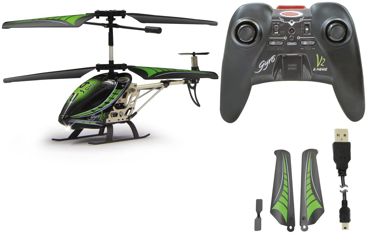 RC Gyro V2 Hubschrauber Jungen 2,4GHz 23 cm grün