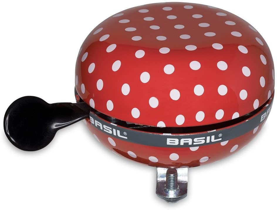 Big Ding Dong Bell Polkadot 80mm ROT Weiss