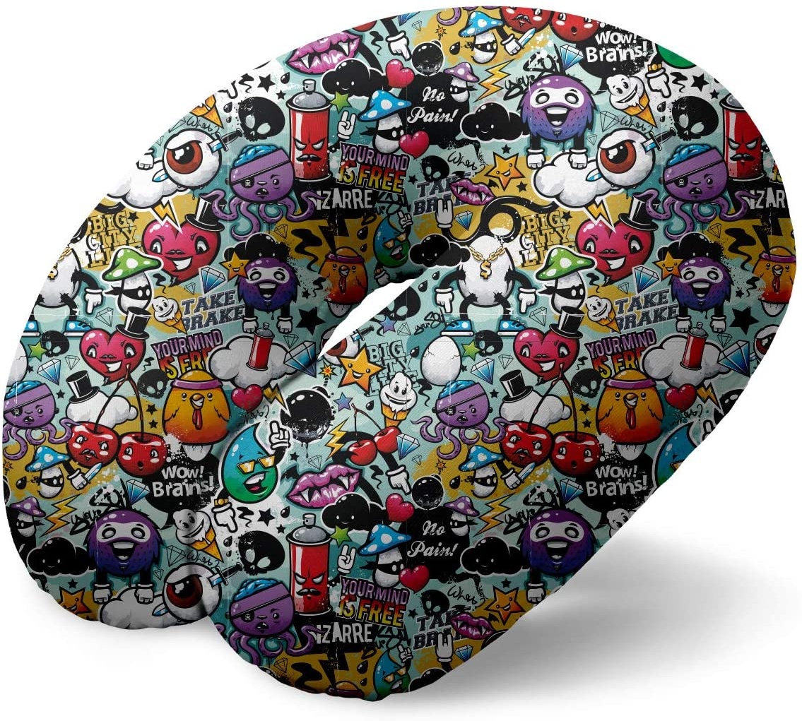 reisekissen Graffiti 30 x 27 cm Polyester