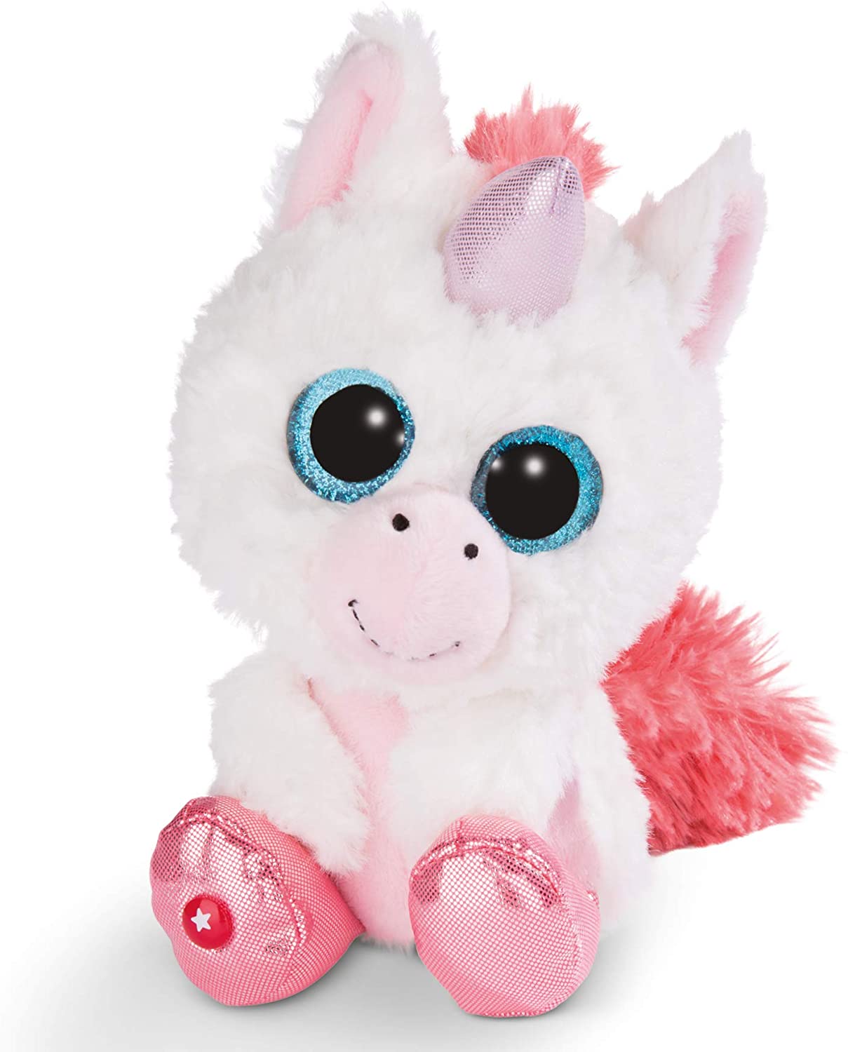 NICI Glubschis: Das Original – Glubschis Einhorn Milky-Fee 15 cm – Kuscheltier Einhorn mit großen Augen – Flauschiges Plüschtier mit großen Glitzeraugen – Schmusetier für Kuscheltierliebhaber – 45563