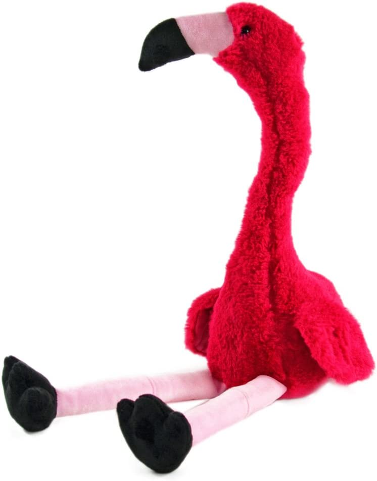Kögler 76502 - Laber Flamingo Peet, Labertier mit Aufnahme- und Wiedergabefunktion, plappert alles witzig nach und bewegt sich, ca. 34,5 cm groß, ideal als Geschenk für Jungen und Mädchen