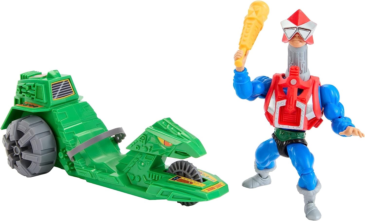 Masters of the Universe HKM62 - MOTU Origins Fahrzeug und Actionfigur Ground Ripper und Mekaneck, inspiriert von dem Road Ripper aus den 1980er Jahren, MOTU Spielzeugauto, Action Figur ab 6 Jahren