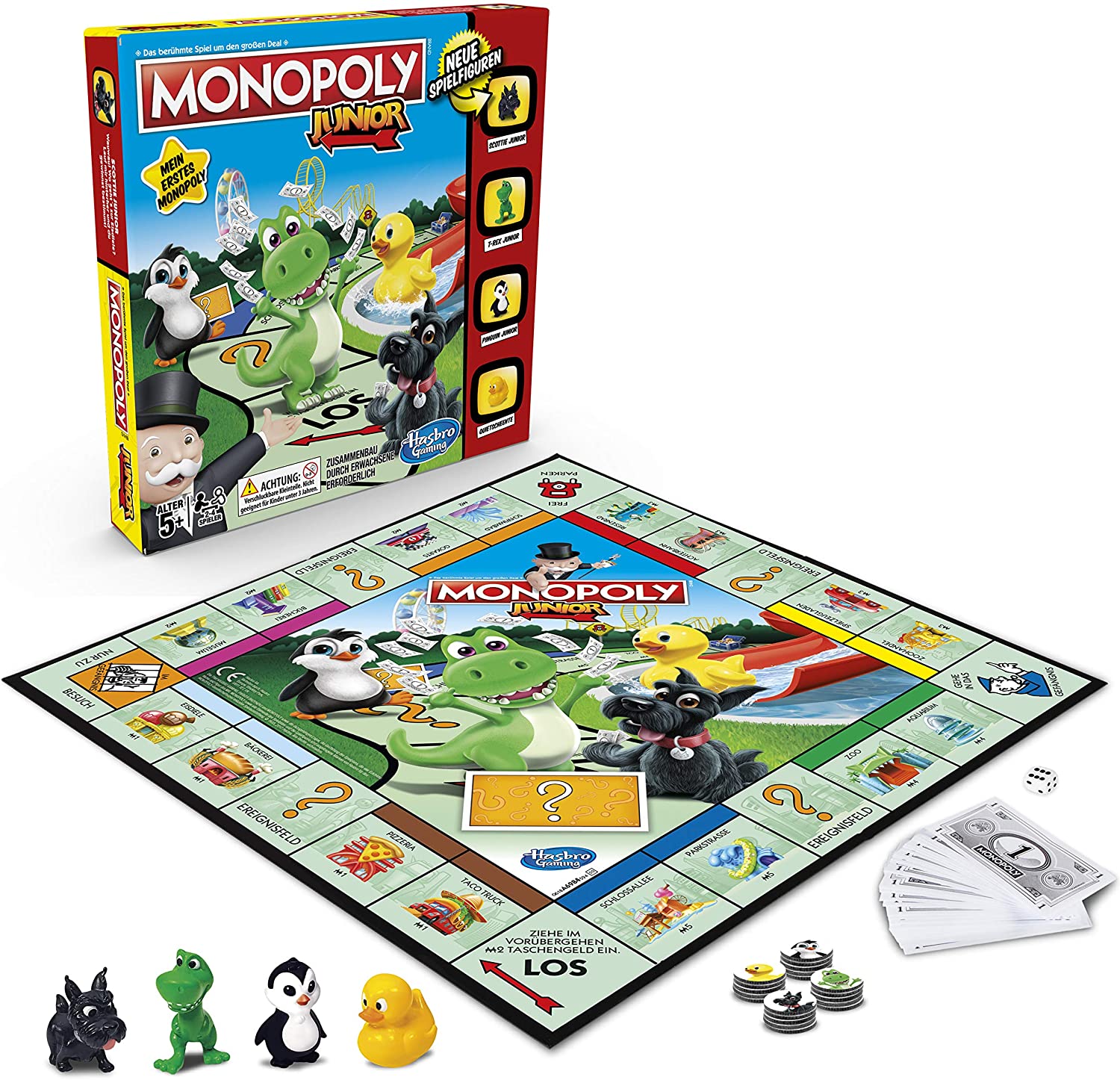 Hasbro 'Monopoly Junior' Brettspiel, ab 5 Jahren, 2 - 4 Spieler, beliebige Spielzeit