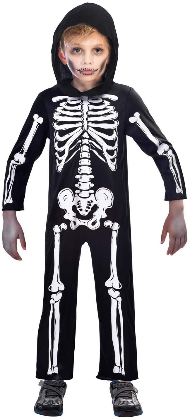 Amscan kinderkostüm Skelett Junior schwarz/weiss Grösse 6-8 Jahre