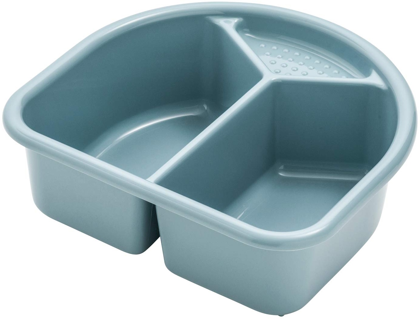 Rotho 'TOP' Waschschüssel lagoon, 2 Liter Fassungsvermögen, mit 2 Fächern und einer kleinen Ablage