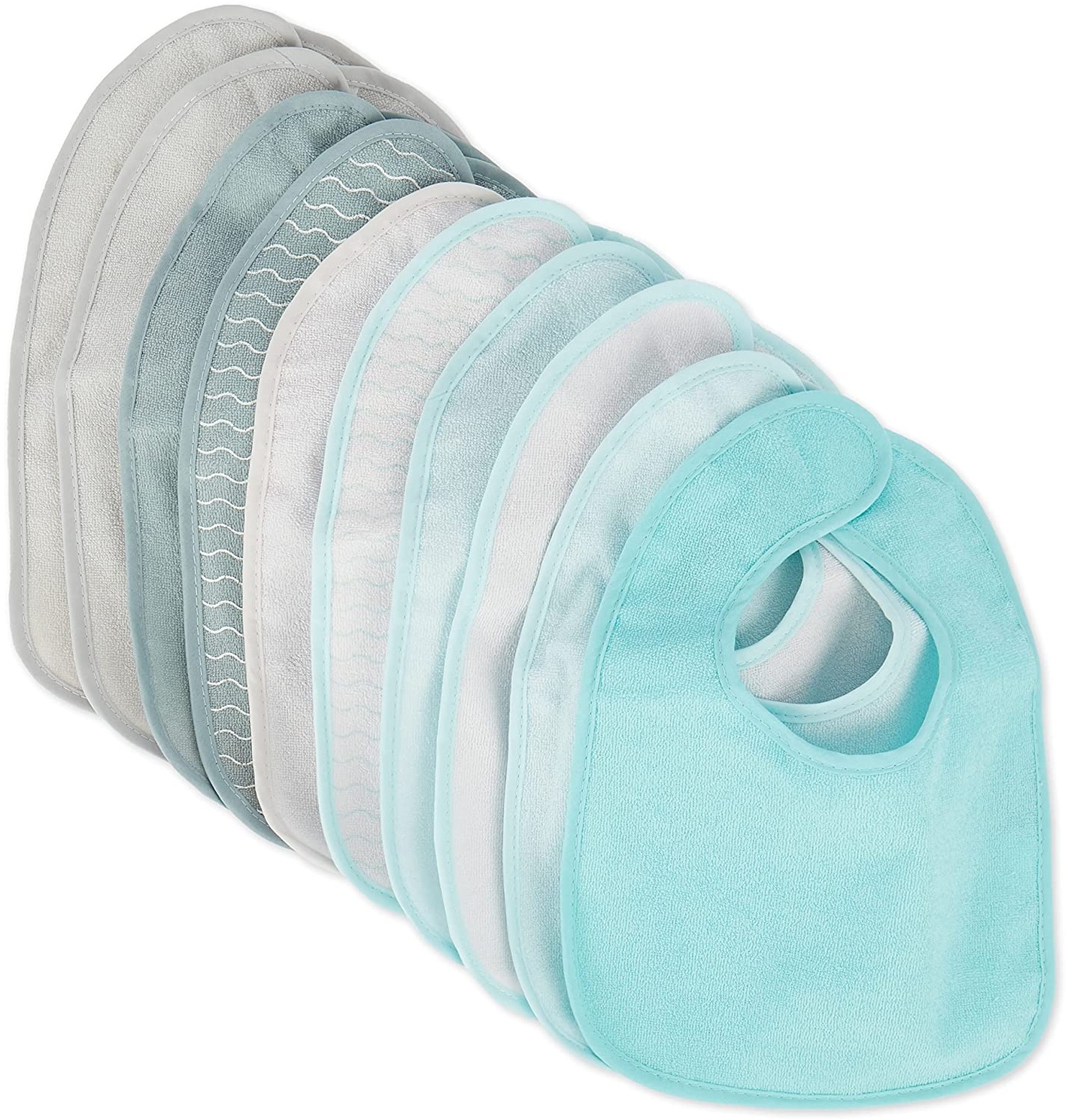 Bieco Baby Lätzchen 10er Pack | Baby Lätzchen Wasserdicht | Schlabberlatz Baby | Halstuch Baby Spucktuch | Sabberlätzchen Baby | Malschürze Kinder für Jungen & Mädchen | Lätzchen Baby