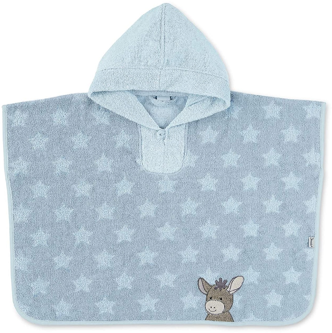 Sterntaler Poncho, Inkl. Kapuze, Esel Emmi, Alter: ab 0 Monaten, Größe: 70 x 50 cm, Mittelblau