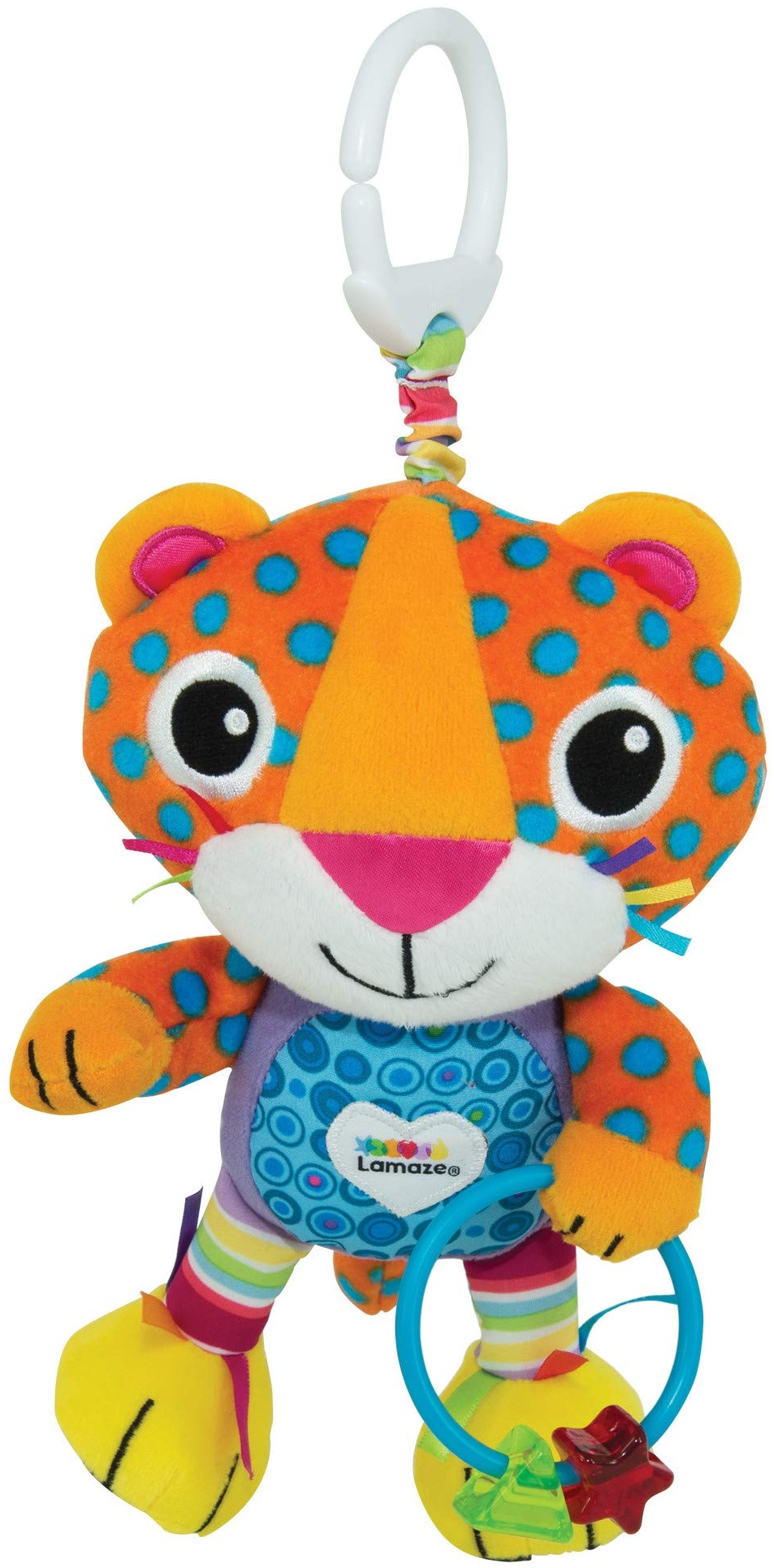 Lamaze LC27563 Baby Spielzeug Lionel, der Leopard Clip & Go | Hochwertiges Kleinkindspielzeug | Greifling stärkt Eltern-Kind-Bindung | Ab 0 Monate