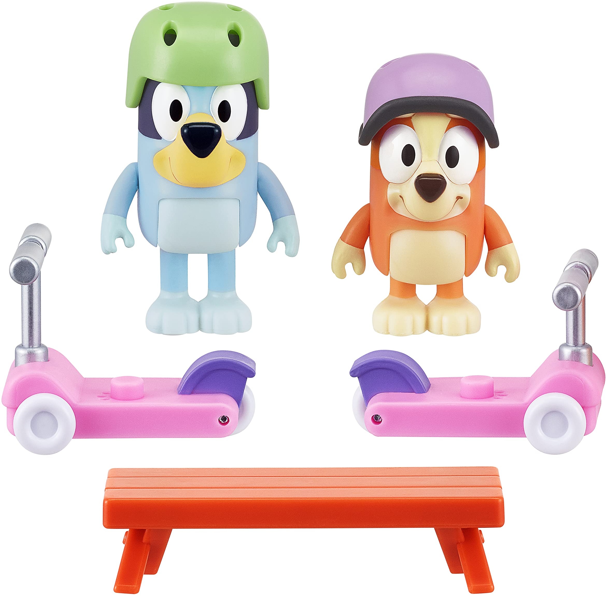 Bluey und Fahrzeug: Figuren (6,3–7,6 cm) mit beweglichen Gelenken, 2er-Pack
