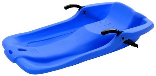 Kunststoff Bob mit Bremse blau