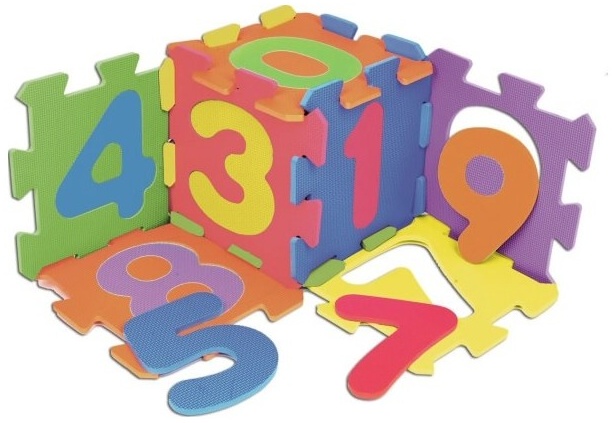 Outdoor active Puzzlematte mit Zahlen 10-teilig, 31,5 x 31,5 cm