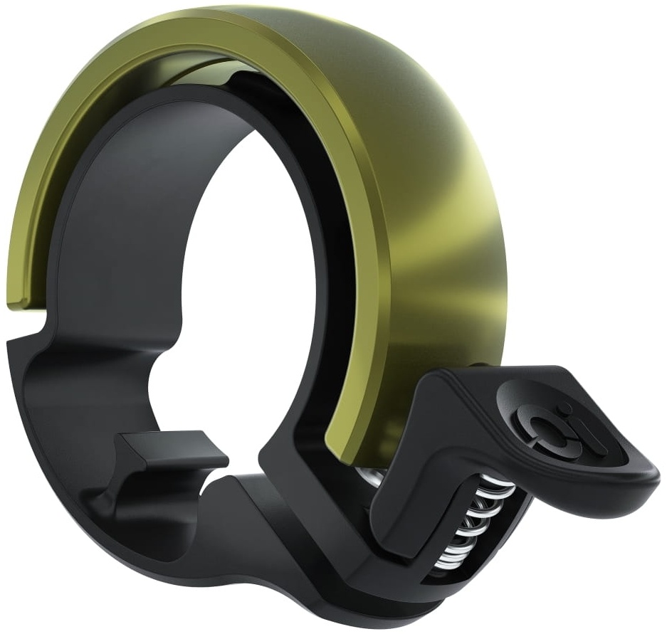 Knog Oi Classic Fahrradklingel - Schwarz/Olive - Large, 23. 8 - 31. 8mm.