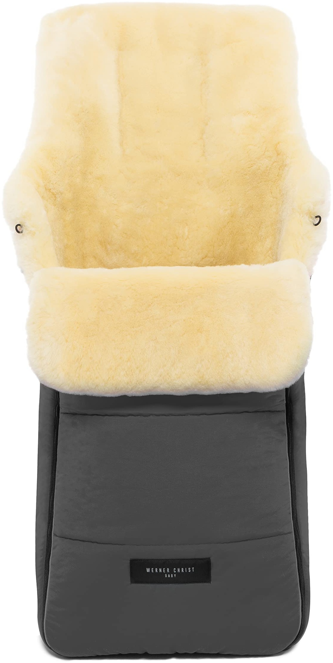 Lammfell Kinderwagen-Fußsack AROSA von WERNER CHRIST BABY – kuscheliger Buggy Lammfell-Fußsack, medizinisches Fell, als Wickelunterlage & Kinderwageneinlage verwendbar, in stone (grau) - Preisvergleich