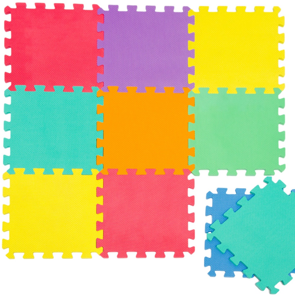 LittleTom Baby Puzzlematte Ab Null Kinder Spielmatte EVA Krabbelmatte Uni Farben