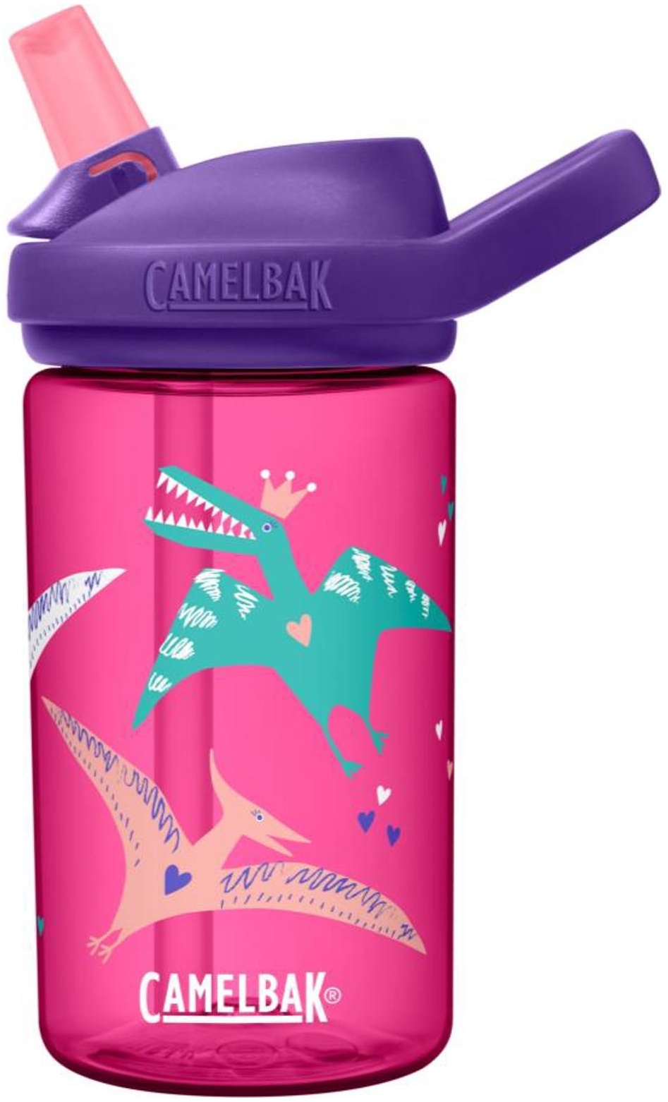 Camelbak Kinder Trinkflasche Eddy+ Plus Kids, 400 ml, Dazzle Dactyls - Lila Pink