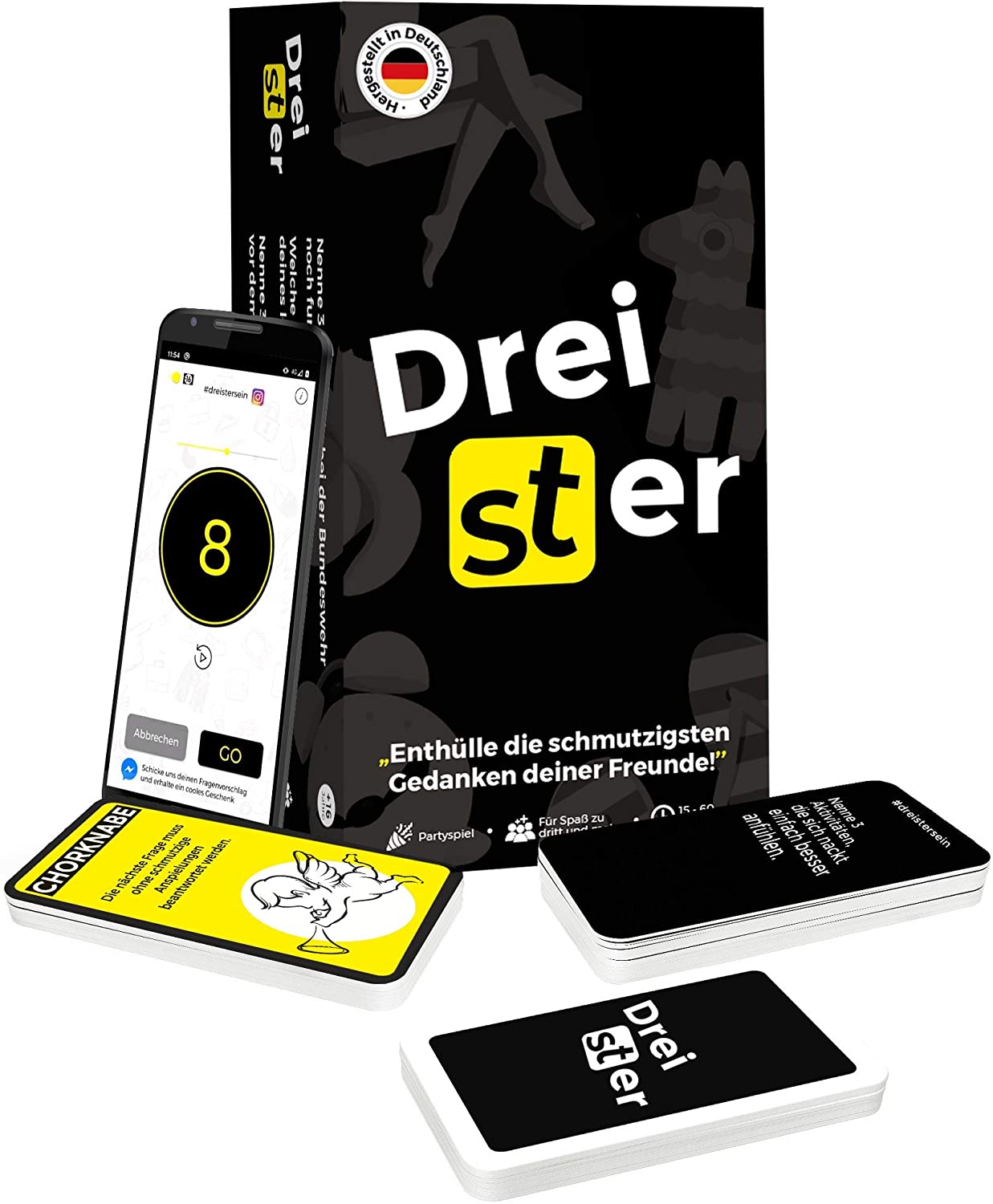 Dreister 'Das Partyspiel', mit 480 Spielkarten für einen lustigen und gelungenen Spieleabend, für 3 und mehr Spieler, ab 16 Jahren