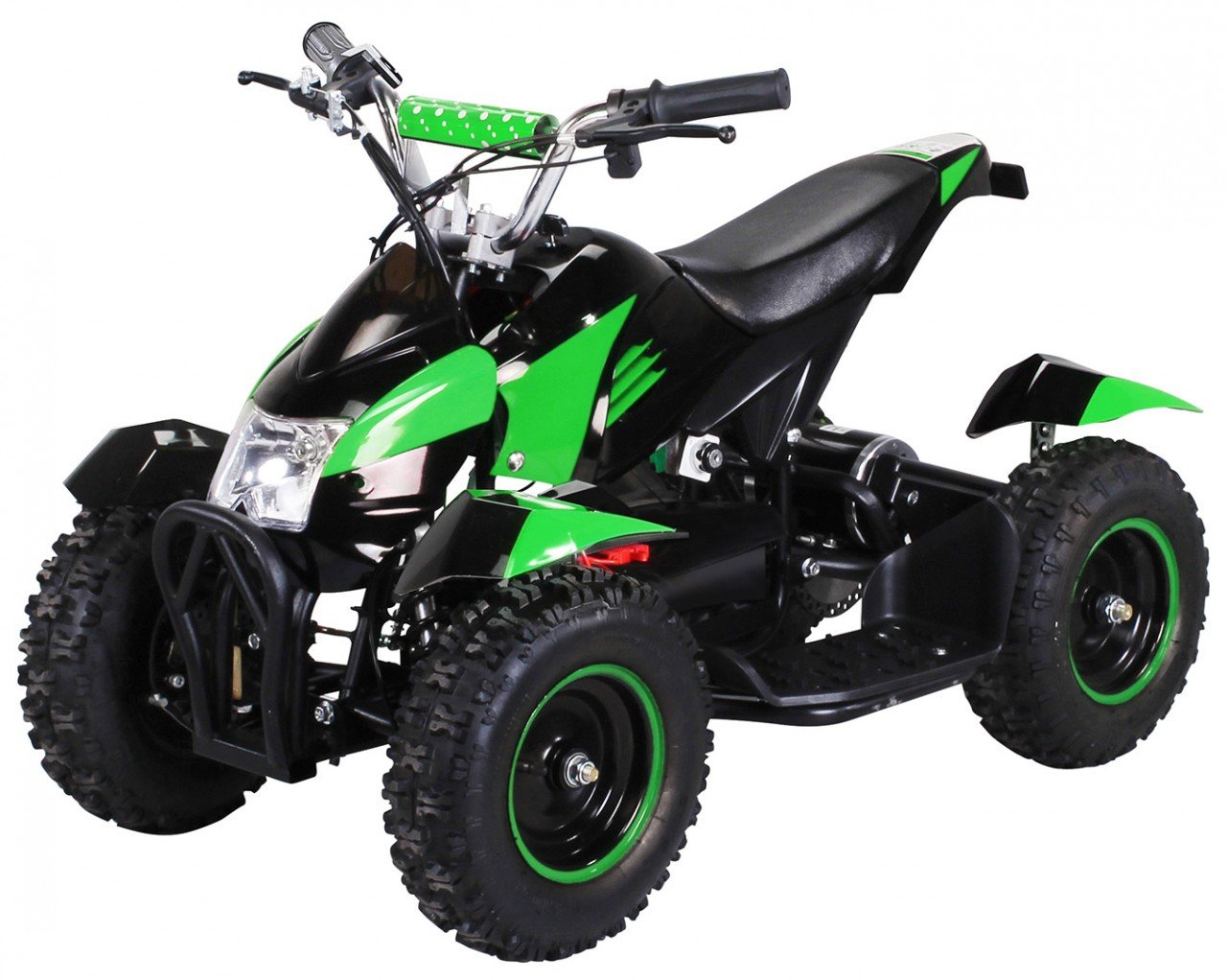 Elektro Quad Miniquad Kinder Atv Cobra 800 Watt Pocketquad Kinderquad Pocketbike (Schwarz/Grün)