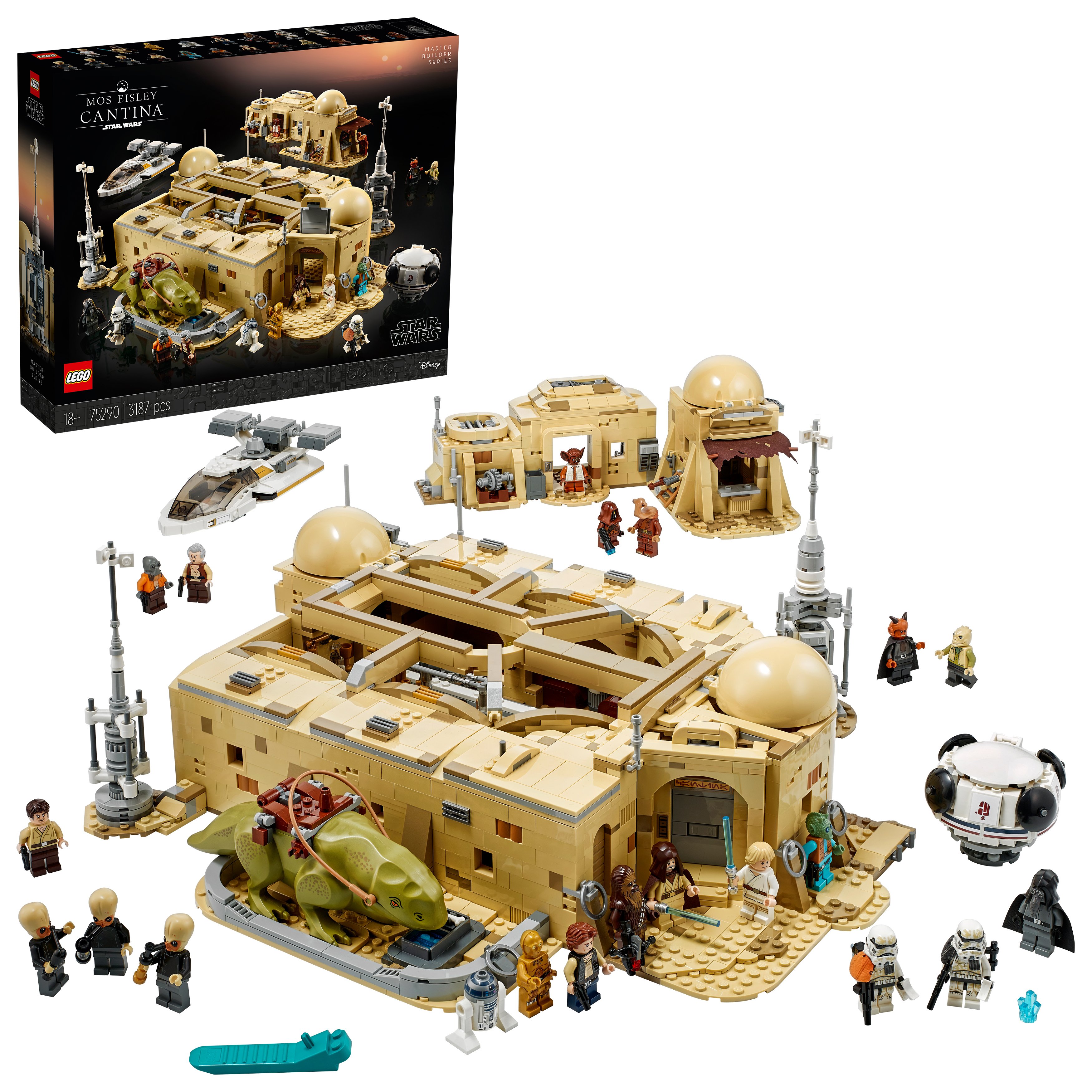 LEGO Star Wars 75290 'Mos Eisley Cantina™', 3187 Teile, ab 18 Jahren, inkl. 21 Minifiguren