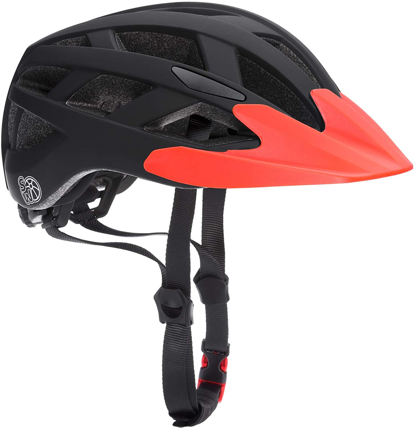 Spielwerk Fahrradhelm Kinder S-M LED Verstellbar 50-57cm Visier 3-13 Jahre BMX Mountainbike Schutzhelm CE-zertifiziert Insektenschutz