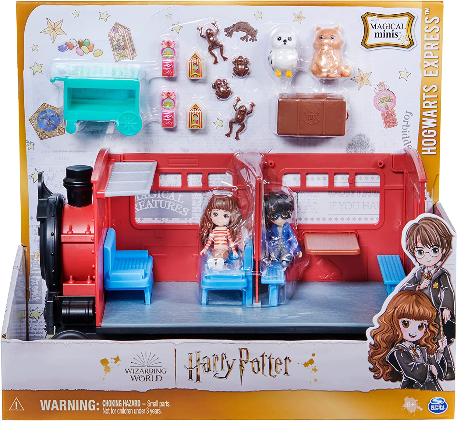 Wizarding World Harry Potter - Hogwarts Express Zug Spielset mit Hermine Granger und Harry Potter Sammelfiguren und Zubehör Aktion/Abenteuer Harry Potter 6 Jahr(e) Mehrfarbig