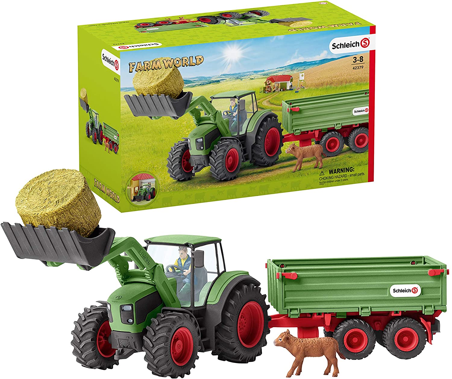 Schleich Farm World 42379 'Traktor mit Anhänger', ab 3 Jahren, 8 Teile - Preisvergleich