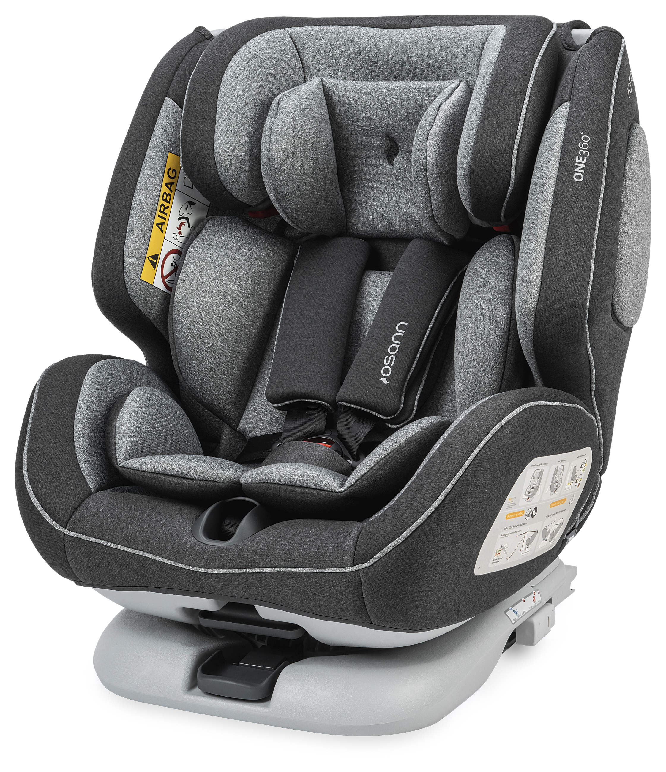 Osann \'One 360°\' Autokindersitz 36 & (Gruppe 0 Infos Grey Isofix, kg Preisvergleich drehbar, mit bis Universe 0+/1/2/3), Seitenaufprallschutz: Tests