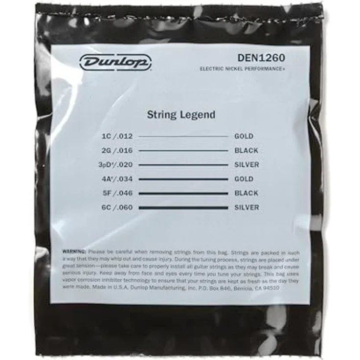 Dunlop Electric Nickel DEN1260 Saitensatz, E-Gitarre Drop Bb.012 - .060 Zoll, hochwertige Materialien, innovative Hybrid-Wickeltechniken – Bild 3