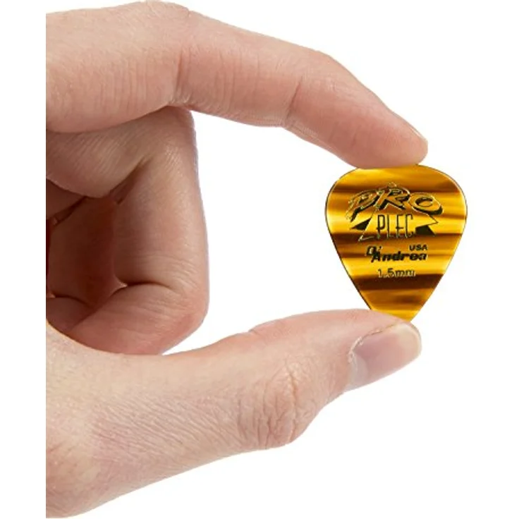 dAndrea Pro Plec-351 Shape, Plektrum Set mit 12 Stück, 1,5 mm Stärke, Thermoplastik, Shell Finish, hergestellt in den USA – Bild 2