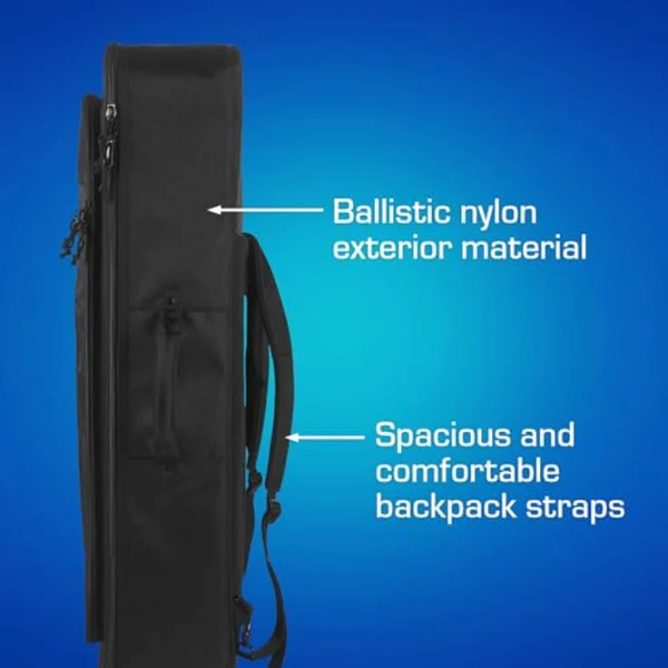 Analog Cases Sustain Case 49, Universelles Keyboardcase mit EVA-Schaumstoffpolsterung und Rucksackriemen für 49 Tasten Synthesizer – Bild 4