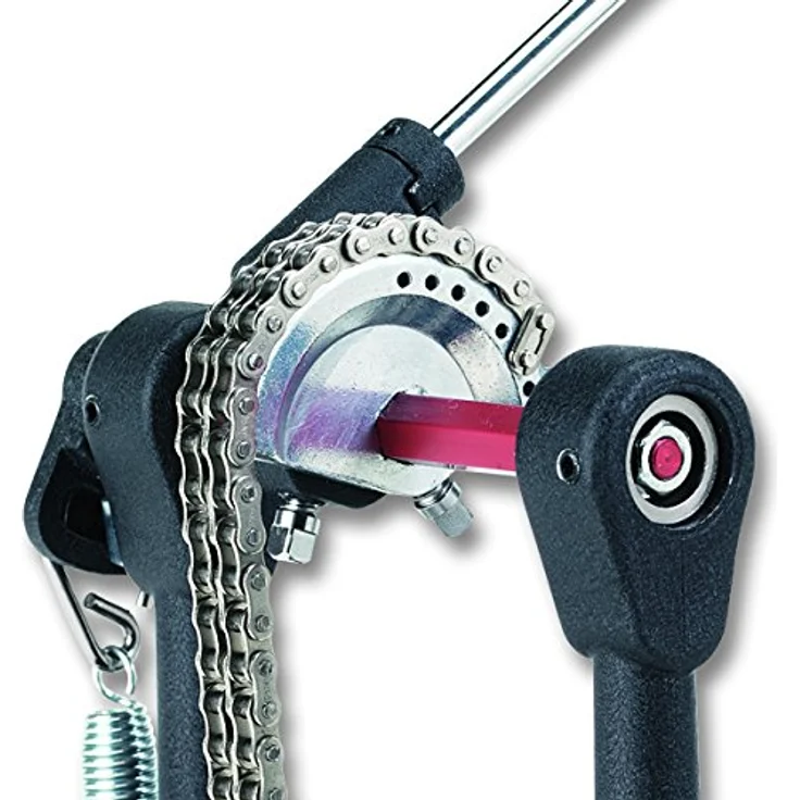 DW 5000AD4 Bass Drum Pedal, Accelerator exzentrisches Ketten Abrollsystem, Dual-Bearing Feder System, Tri-Pivot Klammer, Non-Skid Gummi Grip – Bild 2