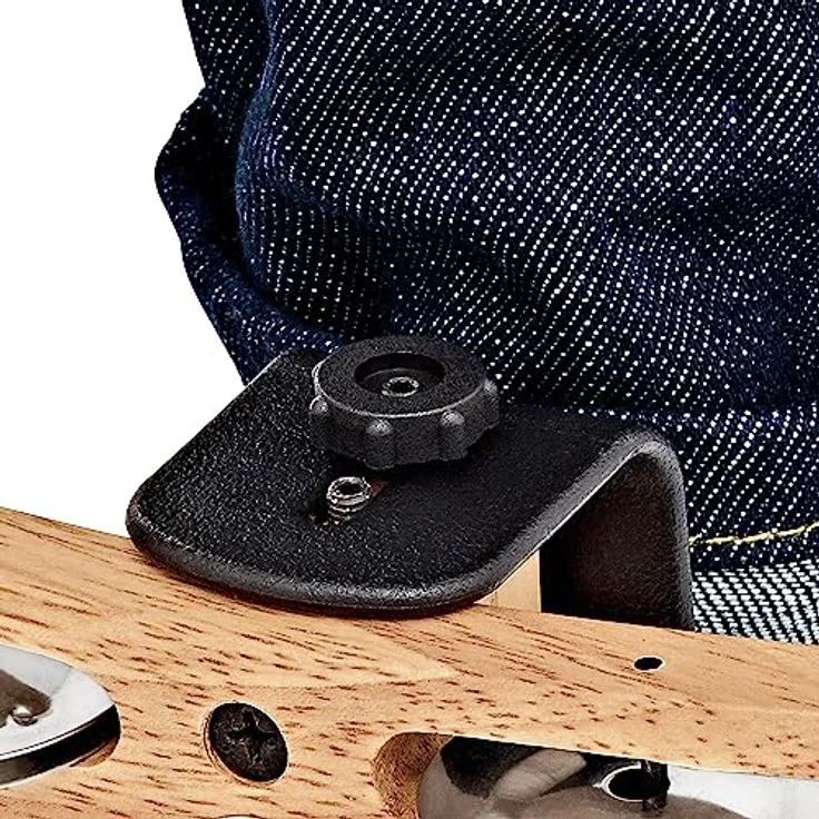 Meinl Professional Heel Tambourine, Gehäuse aus siamesischer Eiche, vier Stahlschellen, verstellbarer Abstand, klassischer heller Sound – Bild 5