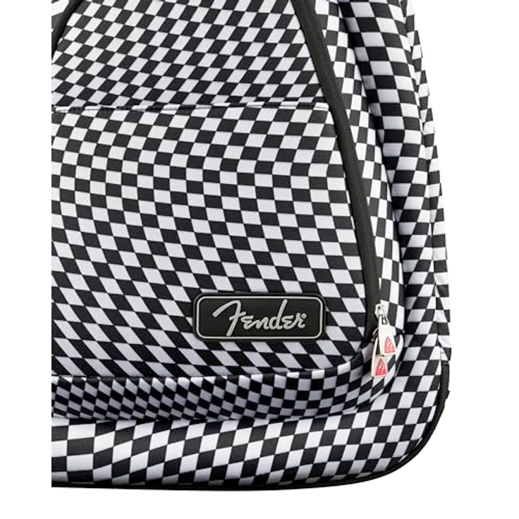 Fender FE620 Gig Bag Checker, Gitarrentasche für E-Gitarre aus 600 Denier Polyester mit 20mm Polsterung und ergonomischen Rucksackgurten – Bild 5
