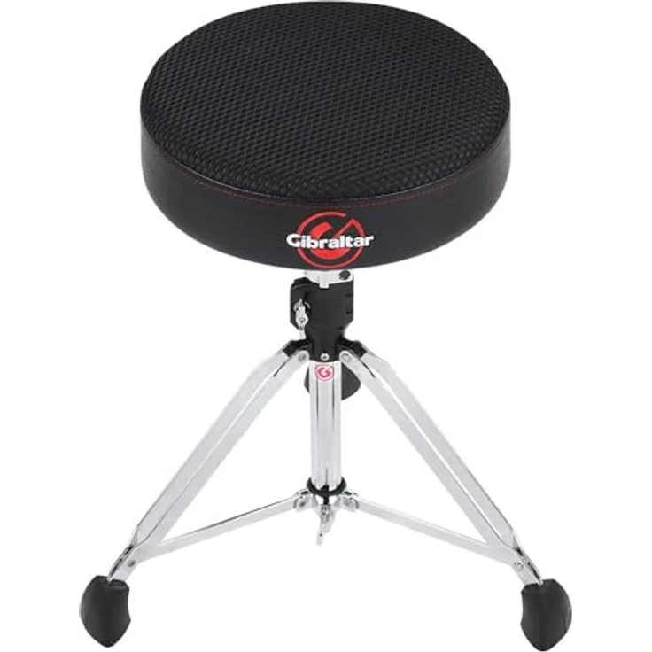 Gibraltar Schlagzeughocker 9800 Series Air Tech 9808ARW, Höhenverstellbar von 51 cm bis 74 cm, 35 cm Durchmesser, Dry-Mesh Stoff, Super Lock, 'Super Foot' Gummifüße – Bild 4