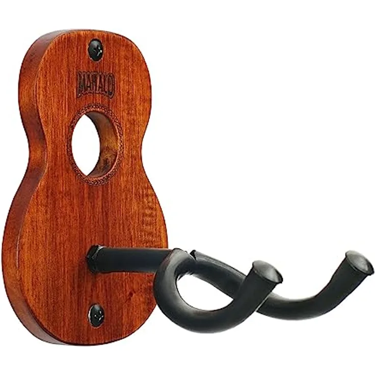 Mahalo Ukulele Wall Hanger Trad, Wandhalterung für Ukulele in Holzplatte, Größe ca. 10x8 cm, inkl. Schrauben