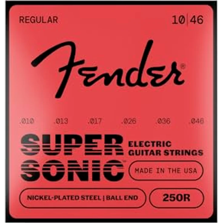 Fender Super 250 Gitarrensaiten Set, Nickel-Plated Steel, 010/046, für alle Musikrichtungen geeignet – Bild 2